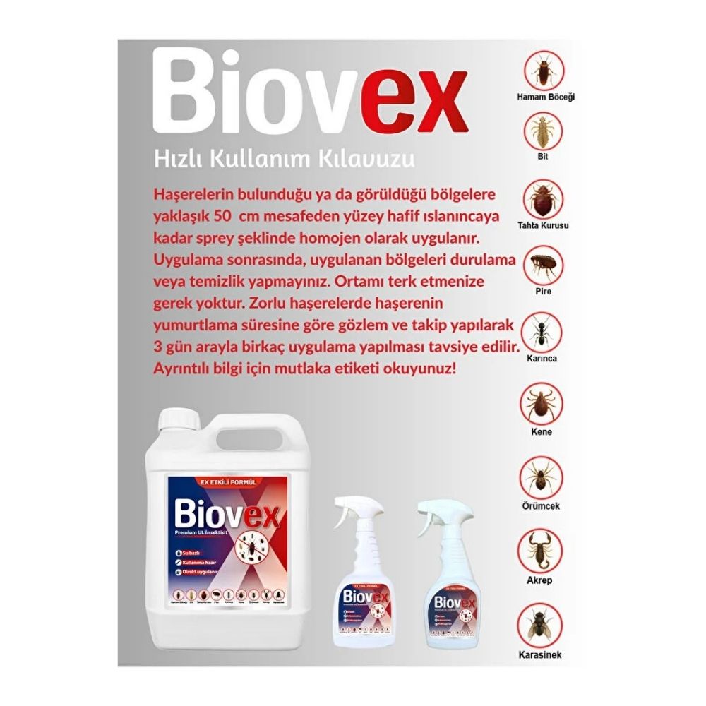 Biovex Premium UL İnsektisit Haşere İlacı 1L+1L