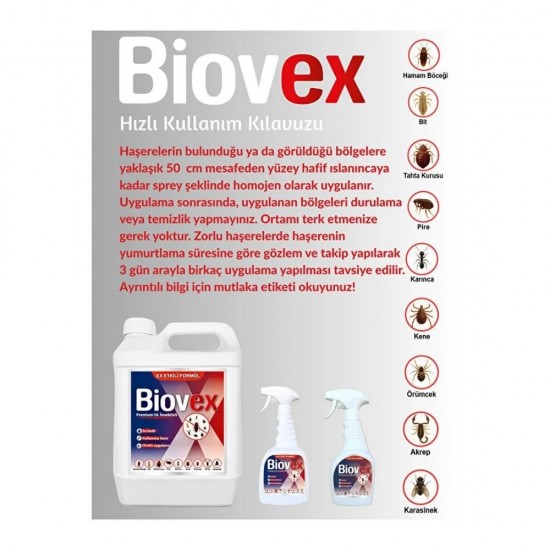 Biovex Premium UL İnsektisit Haşere İlacı 1 L + 5L
