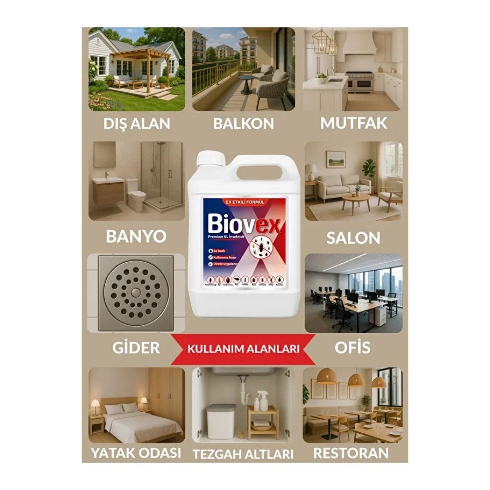 Biovex Premium UL İnsektisit Haşere İlacı 1 L + 5L